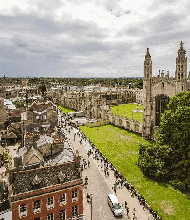 View of Church Tower at Cambridge University